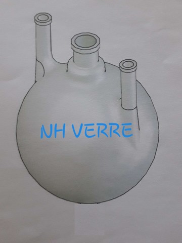 Réacteur sphérique 3 cols micro-onde